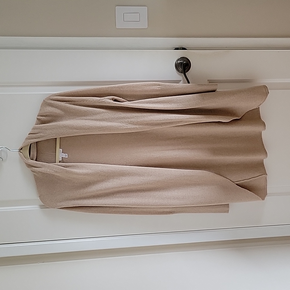 Leith Cream Easy Circle Long Cardigan Sweater Size Small